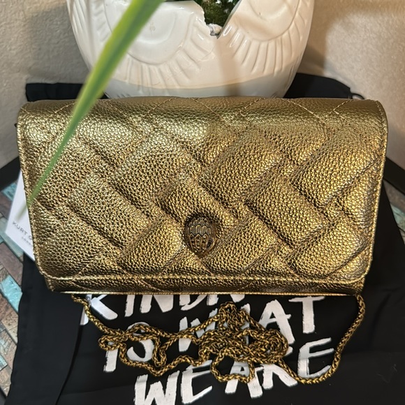 Kurt Geiger London Extra Mini Kensington Quilted Leather Wallet on a Chain - Picture 8 of 17